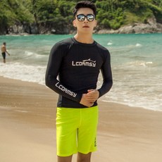 NAYA STYLE 男士LCDRMSY LA LA Rash Guard短褲2-1