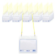 韓國製透明橫式工作證件套 144*112mm, 黃色的, 100件