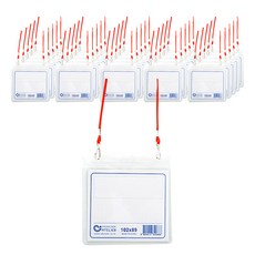 韓國製透明橫式工作證件套 102*89mm, 橘子, 100件