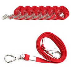 붕어고리 슬링 명찰줄 9mm, 빨강색, 100개