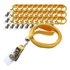 멀티크립 대 명찰줄 9mm, 노랑색, 100개