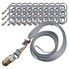 목걸이 슬링 명찰줄 9mm, 회색, 100개입