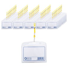 韓國製透明橫式學生名牌證件套 95*65mm, 黃色的, 200件