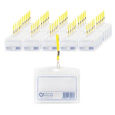 韓國製透明橫式工作證件套 85*54mm, 黃色的, 200件