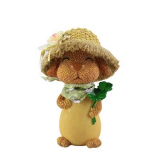 미니띠네 모자쓴 강아지 저금통, 브라운, 1개