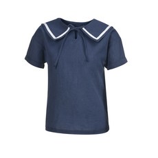 JUNIVELY 女孩的Howulbon亞麻襯衫