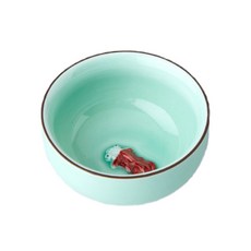 낙씨도자 직구 빨간 붕어 도자기 청화 찻잔, 혼합 색상, 1개