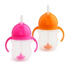 Munchkin 手柄重量吸管杯 207ml, 顏色隨機, 2入