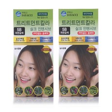 davacci 柔順護理染髮劑, 5B天然棕, 2個