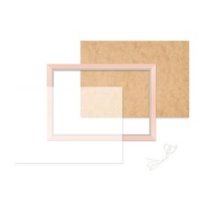 高級珠寶十字繡樹脂相框 20*25cm, 現代粉紅色