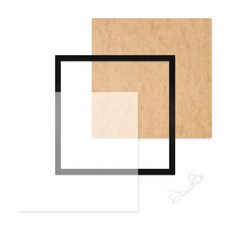 Belief Frame 高級款鑽石畫木製相框 30 x 30 cm, 纖薄黑色, 1個