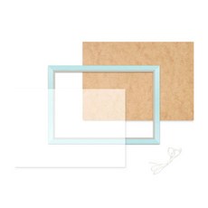 高級珠寶十字繡樹脂相框 20*25cm, 現代藍