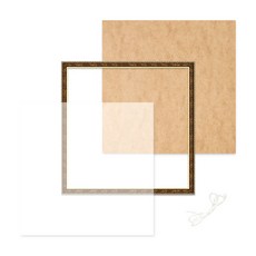 高級珠寶十字繡樹脂相框 30*30cm, 纖細的古董金