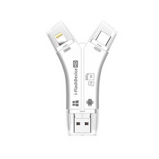 Techman TypeC多功能Y型Micro USB OTG轉接器, 白色的, 1個