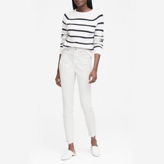 바나나리퍼블릭 여성용 쁘띠 하이라이즈 스트레이트 앵클 진