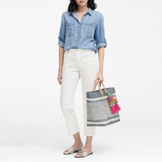 바나나리퍼블릭 여성용 딜런 클래식 핏 샴브레이 유틸리티 셔츠