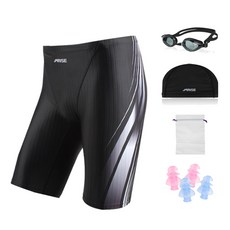 ARISE 男款5分平角泳褲泳具組 ASIM421GCPE