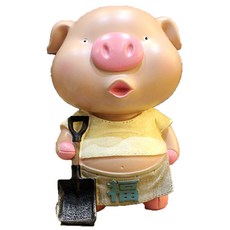 迷你Tinne插著鐵鍬的豬存錢筒 中, 混色, 1個