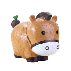 Minittine可愛的棕色小存錢筒, 混色, 1個