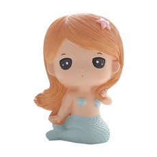 미니띠네 귀여운 인어 저금통 중, 혼합 색상, 1개
