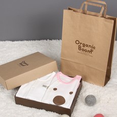 Organic Boom 女童小熊印花長袖睡衣套裝禮盒 2入+提袋