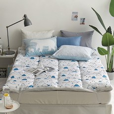 SHEZ HOME 涼感床墊套, 藍色