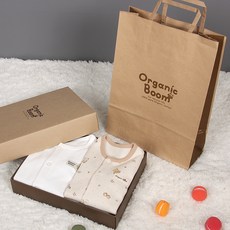 Organic Boom 女童小熊印花長袖睡衣套裝禮盒 2入+提袋