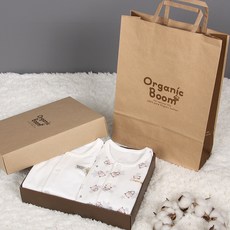 Organic Boom 女孩童小豬內衣 2入+購物袋