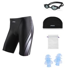 ARISE 男款5分平角泳褲泳具組 ASIM421GCPE