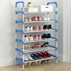 Melting Home 簡易組裝型六層鞋架, 藍色