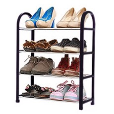 熔槽拱形組裝式鞋整理器 42 x 19 x 57cm, 黑色的