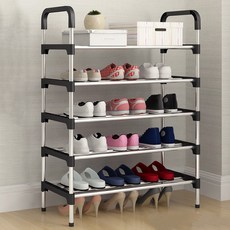 Melting Home 簡易組裝型5層鞋架, 黑色, 5層