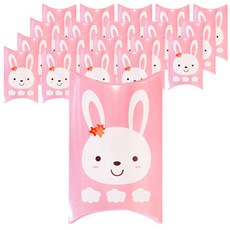 Donna&deco 可愛動物半月盒, 粉紅兔子, 20入