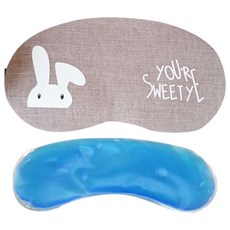 Easy Warm My Little Bunny涼感眼罩 灰色, 1件, 1個
