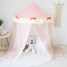 CASA VERDE 嬰兒半圓形床幔窗簾 2入, 粉紅色