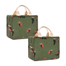 市集風格方形便當保冷袋 2入, 款式3