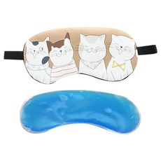 Easy Warm家庭貓咪涼感眼罩 棕色, 1件, 1個