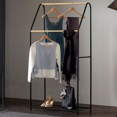 Tres Belle 寬楓木雙衣架, 黑色的