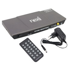 넥시 4K HDMI KVM스위치 2포트 NX616, NX-7202KVM-4K, 1개
