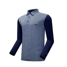 PRO WORLD CUP 男款有領拼色長袖T恤 Q119-3302-1BU