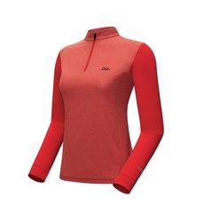 PRO WORLD CUP 女款半高領拉鍊長袖T恤 Q119-3202-1RD