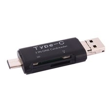 Techman Micro OTG Type-C 轉接頭, 單一商品, 黑色, 1個