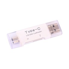 Techman Micro OTG Type-C 轉接頭, 單一商品, 白色, 1個