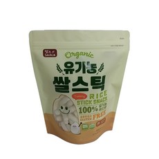 맘스스낵 유기농 쌀스틱, 쌀맛, 5개, 40g