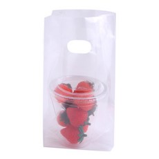 봄91 F-11 330ml 평면형 투명 디저트컵 50p + PE 비닐 쇼핑백미니 50p, 1세트