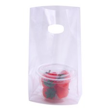 봄91 F-9 270ml 평면형 투명 디저트컵 50p + PE 비닐 쇼핑백미니 50p, 1세트
