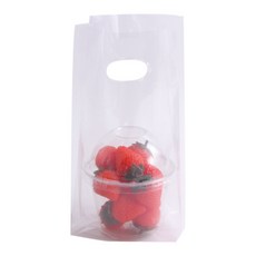 봄91 D-9 270ml 돔형 투명 디저트컵 50p + PE 비닐 쇼핑백미니 50p, 1세트