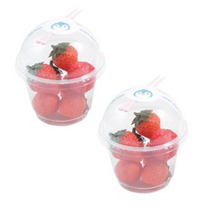 봄91 D-9 270ml 돔형 디저트컵 50p + 사총사캔디팝 스티커 50p + 포크 랜덤 발송 50p, 1세트