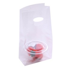 봄91 F-7 210ml 평면형 투명 디저트컵 50p + PE 비닐 쇼핑백미니 50p, 1세트