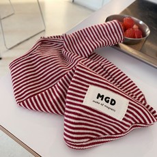 MAGDOG 魯夫條紋寵物T恤, 紅色